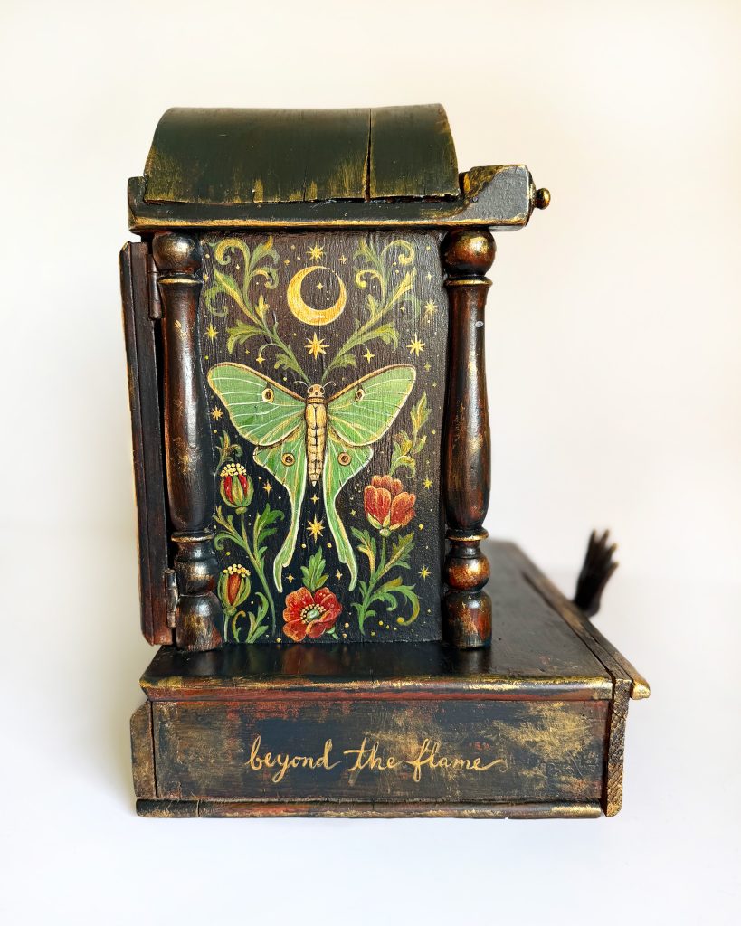 The Fire Was Kind mixed media sculpture by Carrie Ann Jackson, view 3